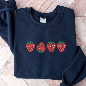 embroidered strawberry sweatshirt vintage strawberry comfort colors tee for family 3.jpeg