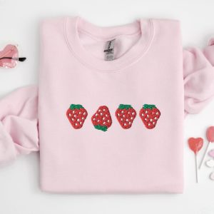 embroidered strawberry sweatshirt vintage strawberry comfort colors tee for family 4.jpeg