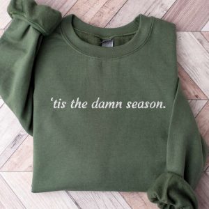 embroidered tis the damn season sweatshirt oversized sweatshirt christmas sweatshirt song lyric sweatshirt tis the season crewneck.jpeg
