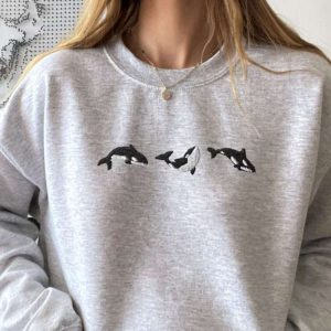 embroidered trio of orcas sweatshirt embroidered orcas sweatshirt for family 6.jpeg