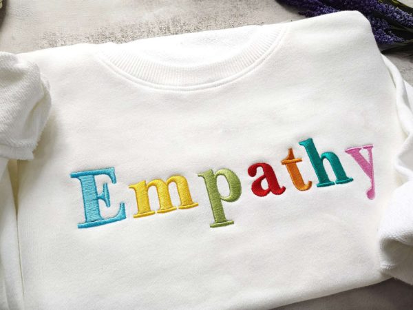 Empathy Embroidered Sweatshirt 2D Crewneck Sweatshirt For Men Women