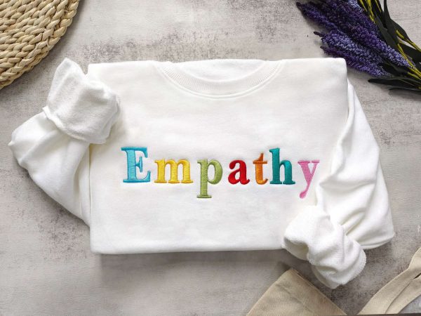 Empathy Embroidered Sweatshirt 2D Crewneck Sweatshirt For Men Women