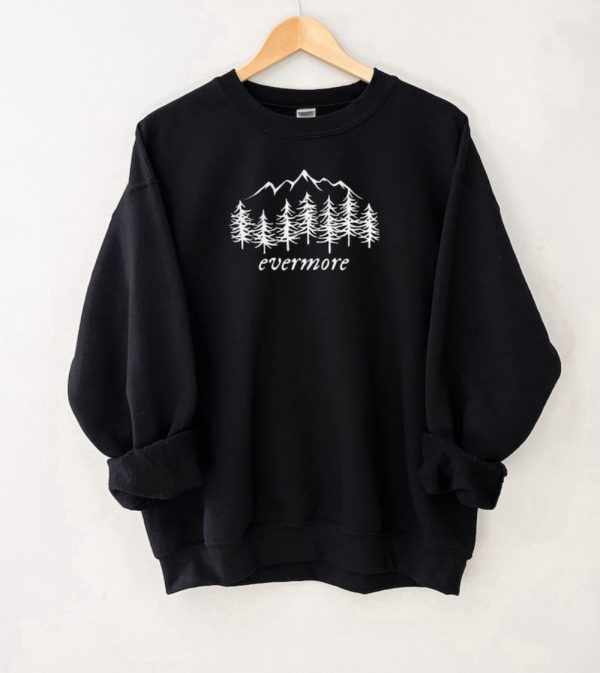 Evermore Embroidered Sweatshirt 2D Crewneck Sweatshirt Gift For Family