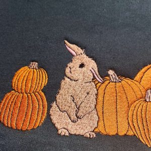 fall bunny embroidered sweatshirt 2d crewneck sweatshirt for men and womensws3728 1.jpeg