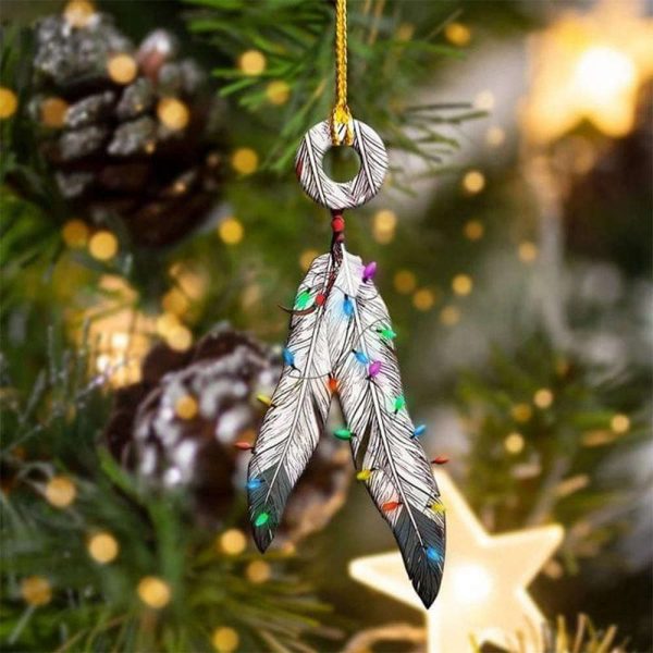 Feathers Every Child Matters Ornament Canada Support Orange Day Christmas Tree Decor