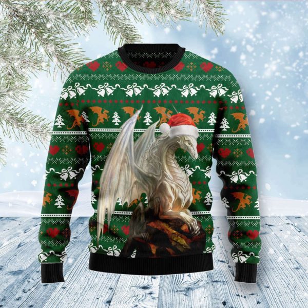 Festive D1111 Dragon Nice Ugly Christmas Sweater – Top Gift by Noel Malalan