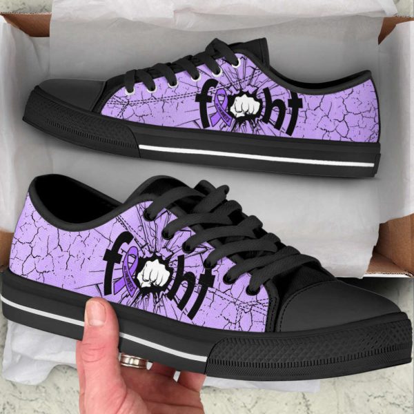 Fight Alzheimer’s Shoes Low Top Shoes Canvas Shoes – Cancer Awareness