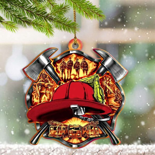 Firefighter Ornament Honoring Fireman Ornament Cool Christmas Decorations