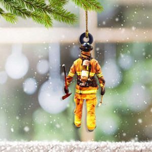 Fireman Ornament Honoring US Firefighter Ornament…