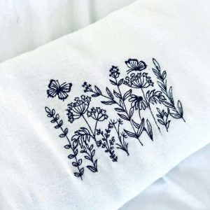 floral butterfly plants embroidered sweatshirt 2d crewneck sweatshirt gift for family sws3926.jpeg