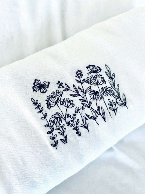 Floral Butterfly Plants Embroidered Sweatshirt 2D Crewneck Sweatshirt Gift For Family