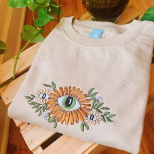 floral embroidered sweatshirt 2d crewneck sweatshirt for men and womensws3906.jpeg