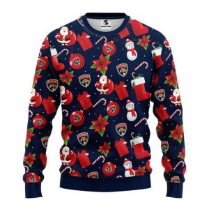 florida panthers santa claus snowman christmas ugly sweater gift for christmas .jpeg