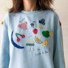 Fruits Of The Gloom Embroidered Sweatshirt 2D Crewneck Sweatshirt  For Men And Women