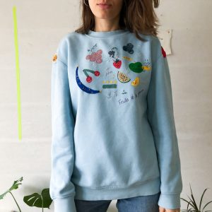 fruits of the gloom embroidered sweatshirt 2d crewneck sweatshirt for men and womensws3479 3.jpeg