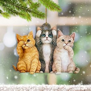 Funny Cat Ornaments For Christmas Tree…