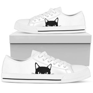 Quirky Cat Lover Sneakers: Funny Low…