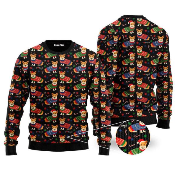 Funny Corgi Dog Lover Ugly Christmas Sweater For Men & Women