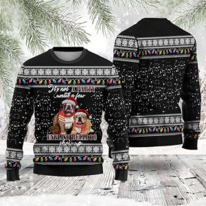 Dog Christmas Sweaters For Women, Bulldog…