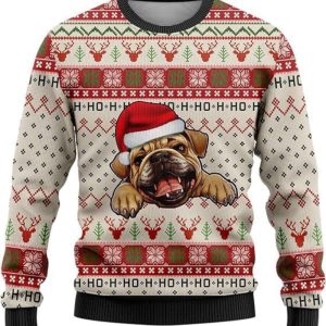 Dog Christmas Sweaters, Bulldog Crewneck Sweatshirt,…
