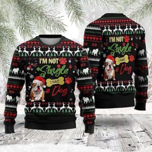 Dog Christmas Sweaters For Women, Bulldog…