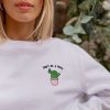 Funny Quotes Embroidered Sweatshirt 2D Crewneck Sweatshirt Gift For Family