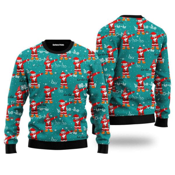 Funny Santa Dabbing Pattern Ugly Christmas Sweater, Gift For Christmas 2023