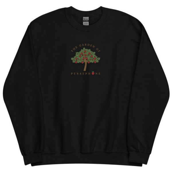 Garden Of Persephone Embroidered Sweatshirt 2D Crewneck Sweatshirt For Men And Women