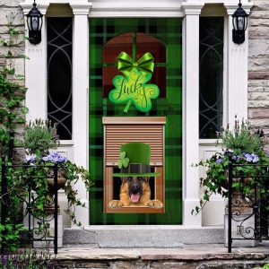 german shepherd lucky green patrick s shamrock door cover 1.jpeg