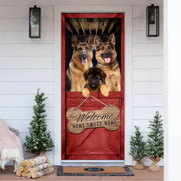 German Shepherd Welcome Home Door Cover: Perfect Gift for Dog & German Shepherd Lovers