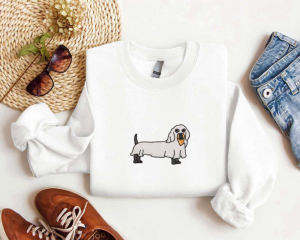 Ghost Dog   Embroidered Sweatshirt 2D Crewneck Sweatshirt For Men And Women