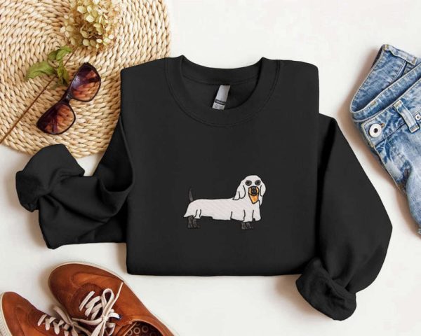 Ghost Dog   Embroidered Sweatshirt 2D Crewneck Sweatshirt For Men And Women