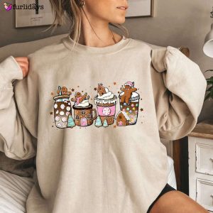 Gingerbread Christmas Coffee Sweatshirt Womens Christmas…