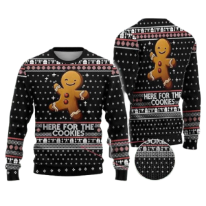 gingerbread man ugly christmas sweaters crew neck sweatshirt for christmas.png