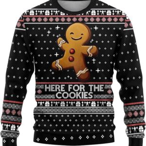 Gingerbread Man Ugly Christmas Sweaters Crew…