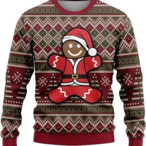 Gingerbread Man Ugly Christmas Sweaters, Gingerman…