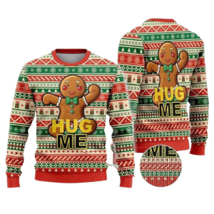 gingerbread man ugly christmas sweaters gingerman crew neck sweatshirt for men.png