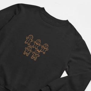 gingerbread men embroidered sweatshirt baking crewneck with embroidered gingerbread men christmas gift for baker traditional christmas 1.jpeg