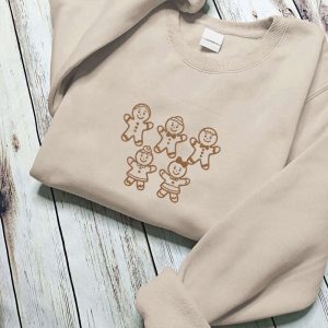 gingerbread men embroidered sweatshirt baking crewneck with embroidered gingerbread men christmas gift for baker traditional christmas 2.jpeg