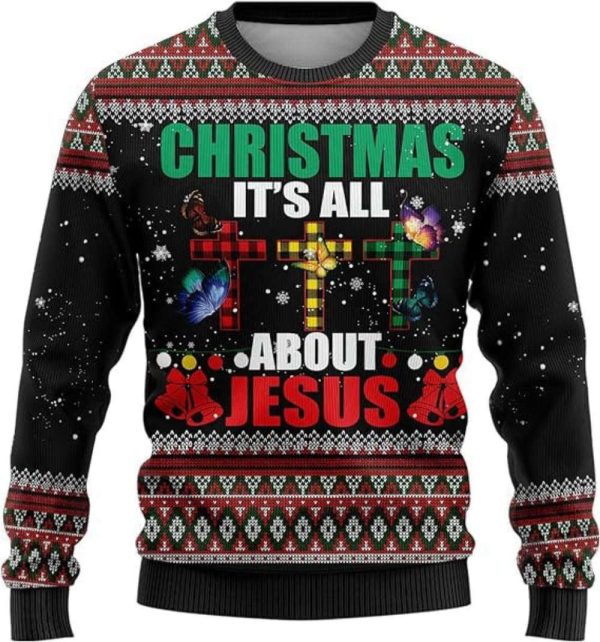 God Christmas Sweaters, Ugly Christmas Sweater Men Crewneck Sweatshirt For Christmas