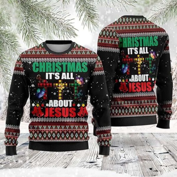 God Christmas Sweaters, Ugly Christmas Sweater Men Crewneck Sweatshirt For Christmas