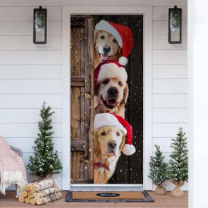 Golden Retriever Christmas Door Cover, Gift…