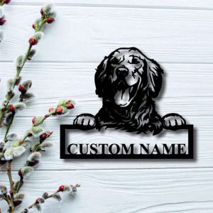 Golden Retriever Dog Custom Name Laser…