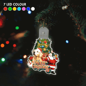 golden retriever led christmas ornament 2023 light up ornaments dog lover decoration gifts.gif