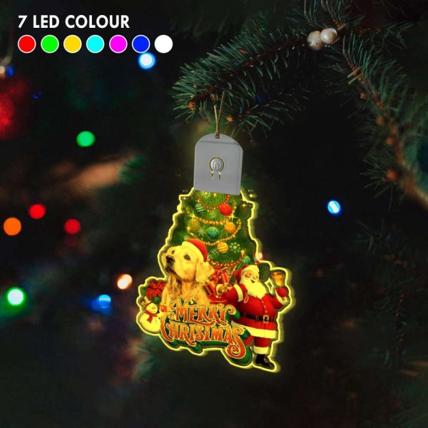 Golden Retriever Led Christmas Ornament 2023 Light Up Ornaments Dog Lover Decoration Gifts