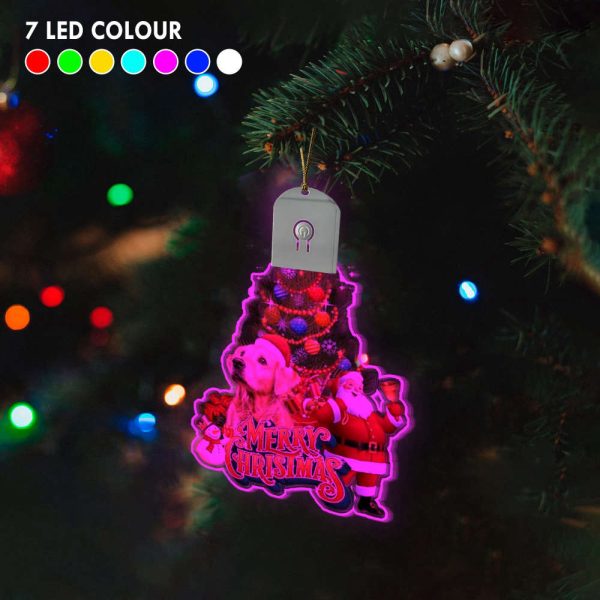 Golden Retriever Led Christmas Ornament 2023 Light Up Ornaments Dog Lover Decoration Gifts