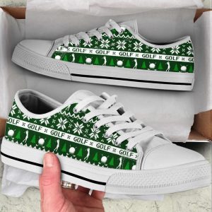 Christmas Golf Knitted Low Top Canvas…