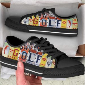 golf license plates low top shoes canvas print lowtop fashionable casual shoes gift for adults 1.jpeg