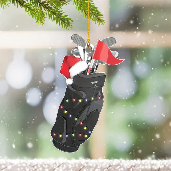 Golf Ornament Golf Bag Christmas Ornament 2023 Decoration Gift Ideas