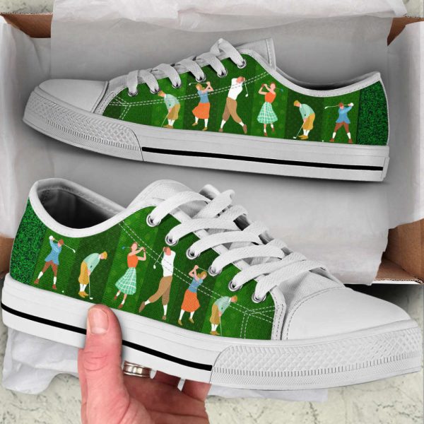 Golf People Play Low Top Shoes Canvas Print Lowtop Trendy Fashion